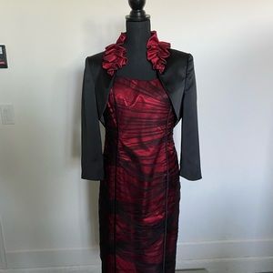 COPY - Elite Champagne Size 8 Red & Black Dress